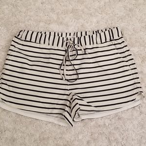 J. CREW White Black Striped Shorts XS